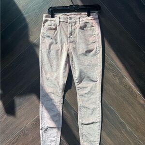 7 For All Mankind Pink Ankle blushed Velvet Skinny jean